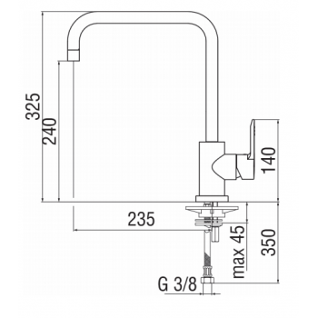 Nobili miscelatore lavello cucina con bocca girevole New Road RD00134CR