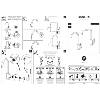 Nobili miscelatore lavello cucina con bocca girevole New Road RD00134CR