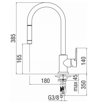 Nobili miscelatore lavello cucina con doccia estraibile New Road RD00137/1CR