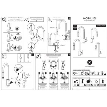 Nobili miscelatore lavello cucina con doccia estraibile New Road RD00137/1CR
