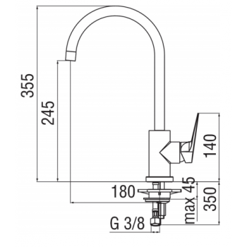 Nobili miscelatore lavello cucina con bocca girevole Sky SY97133CR