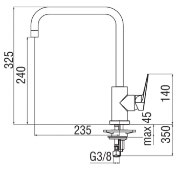 Nobili miscelatore lavello cucina con bocca girevole Sky SY97134CR
