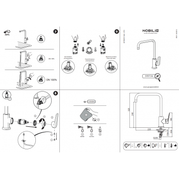 Nobili miscelatore lavello cucina con bocca girevole Sky SY97134CR