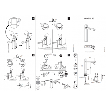 Nobili mischer Spüle Küche mit Elektronische Steuerung Acquerelli E93350CR