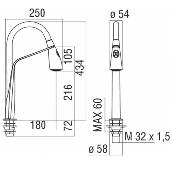 Nobili miscelatore lavello cucina a comando elettronico Kizoku KZ00113CR