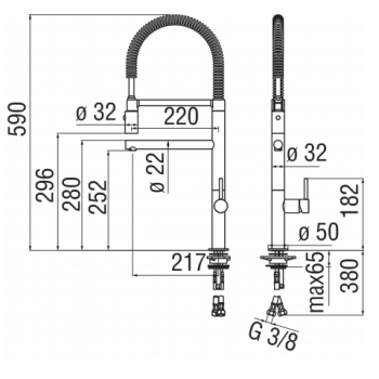 Nobili mischer Spüle Küche mit Elektronische Steuerung Acquerelli E93350CR
