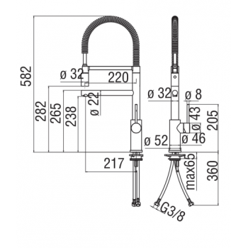Nobili miscelatore lavello cucina industriale Web WB00300/50CR