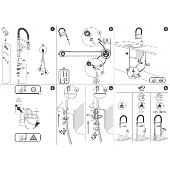 Nobili mischer Spüle Küche industriell Kali KL93300/50CR