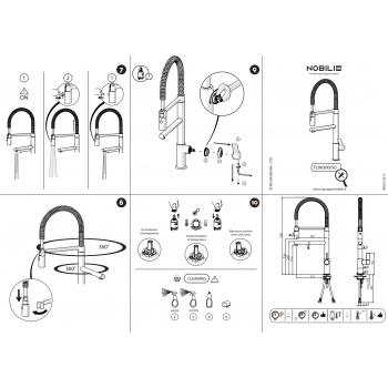 Nobili miscelatore lavello cucina industriale Flag FL96300/50CR