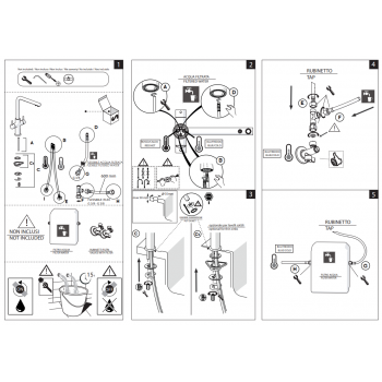 Nobili miscelatore lavello cucina con acqua filtrata AQ93823/3VCR
