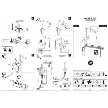 Nobili mischer Spüle Küche industriell Kali KL93300/50CR
