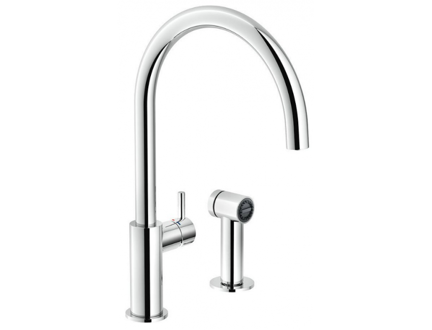 Nobili miscelatore lavello cucina con doccetta laterale side spray CU96600CR