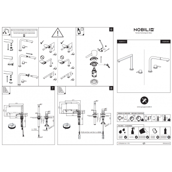 Nobili mischer Spüle Küche mit gefiltertes Wasser AQ93823/3VCR