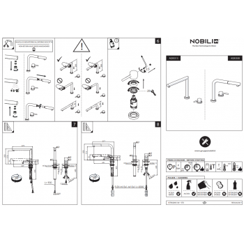 Nobili miscelatore lavello cucina a scomparsa AQ93513CR