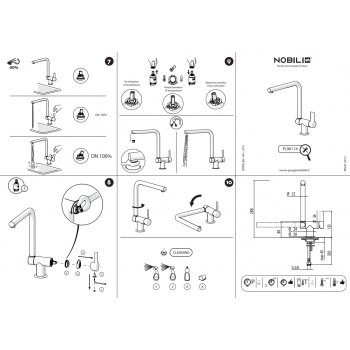Nobili miscelatore lavello cucina sottofinestra Flag FL96114CR