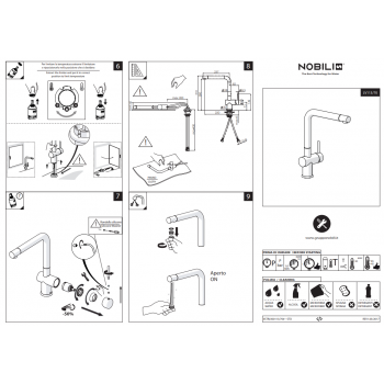 Nobili mischer Spüle Küche unter fenester Acquerelli AQ93114CR