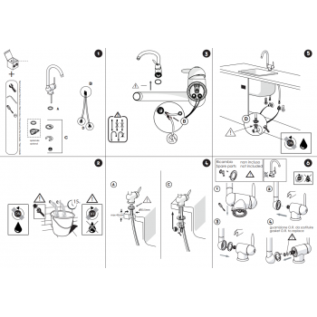 Nobili mischer Spüle Küche unter fenester Flag LV00113/70CR