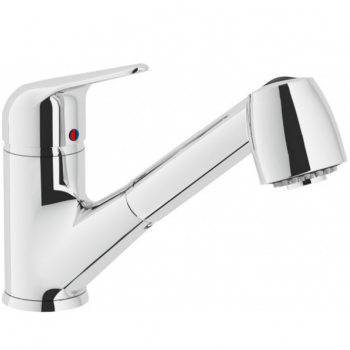 Nobili miscelatore bassa pressione lavello cucina con doccia estraibile BP16117/--JCR