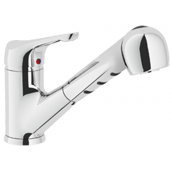 Nobili miscelatore bassa pressione lavello cucina con doccia estraibile BP11117/5-SCR