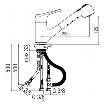 Nobili mischer Niederdruck Spüle Küche BPLV113CR