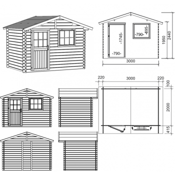 Casetta Londra Blockhouse in legno