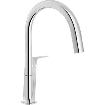 Nobili miscelatore monoforo lavello cucina con doccia estraibile Acquaviva VV103127CR