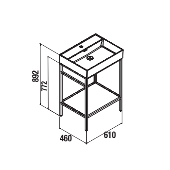 Badezimmer Badmöbel 100 cm aus glänzend weiß lackiertem Holz mit Waschtisch