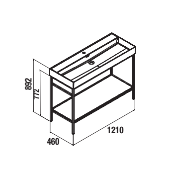 Badezimmer Badmöbel 80 cm aus eiche hell mit Waschtisch