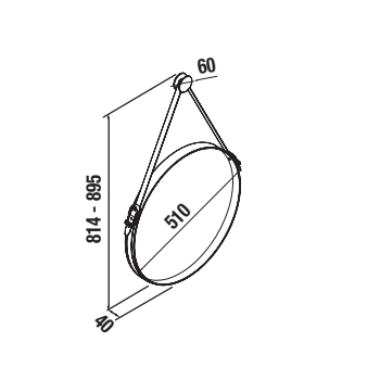 Mobile bagno sospeso da 80 cm in rovere chiaro con lavabo Veneto 810