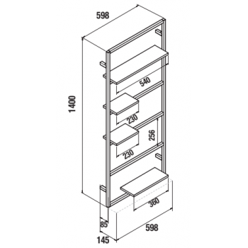 Badezimmer Badmöbel 120 cm aus eiche hell mit Waschtisch Veneto 2 loch