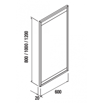 Aufgehängt Badmöbel 80 cm aus eiche hell mit Waschtisch Veneto 810