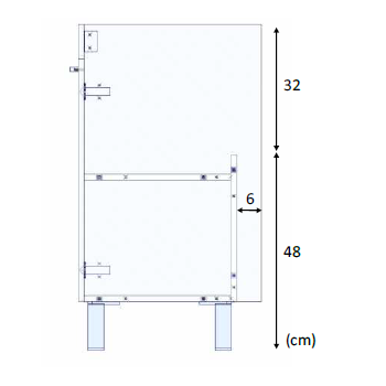 Mobile bagno a terra 60 cm bianco lucido con specchio
