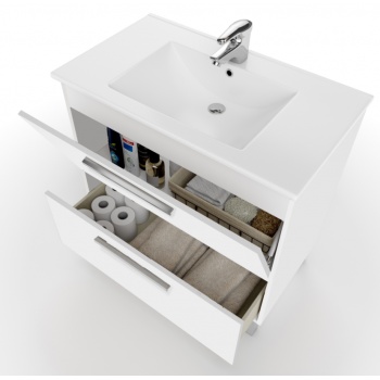 Badezimmerschrank Dakota auf dem boden 80 cm mit spiegel