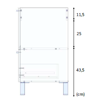 Mobile bagno a terra 80 cm colore naturale con specchio