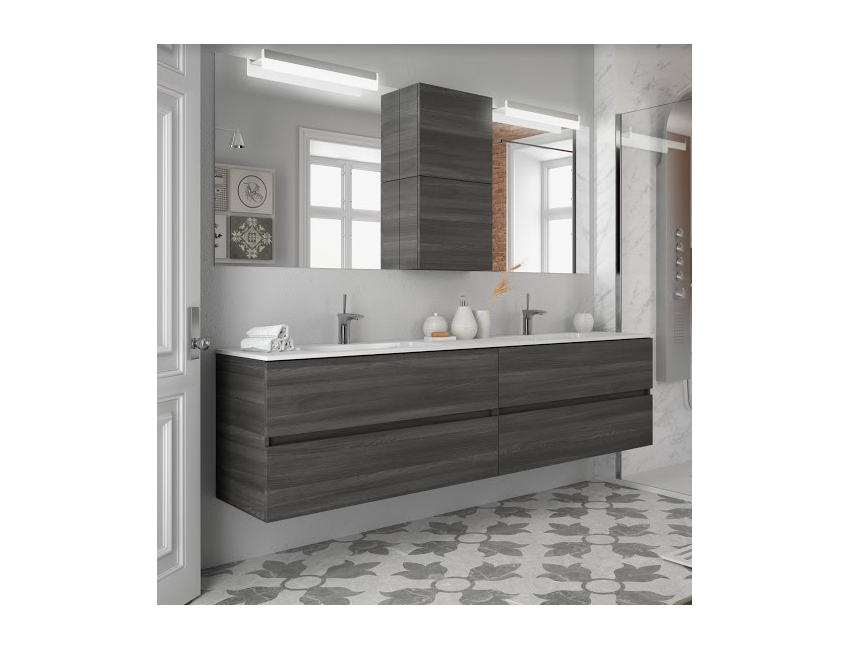 Mobile bagno sospeso 200 cm alsazia con specchio