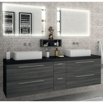 Mobile bagno sospeso 185 cm color alsazia con specchio