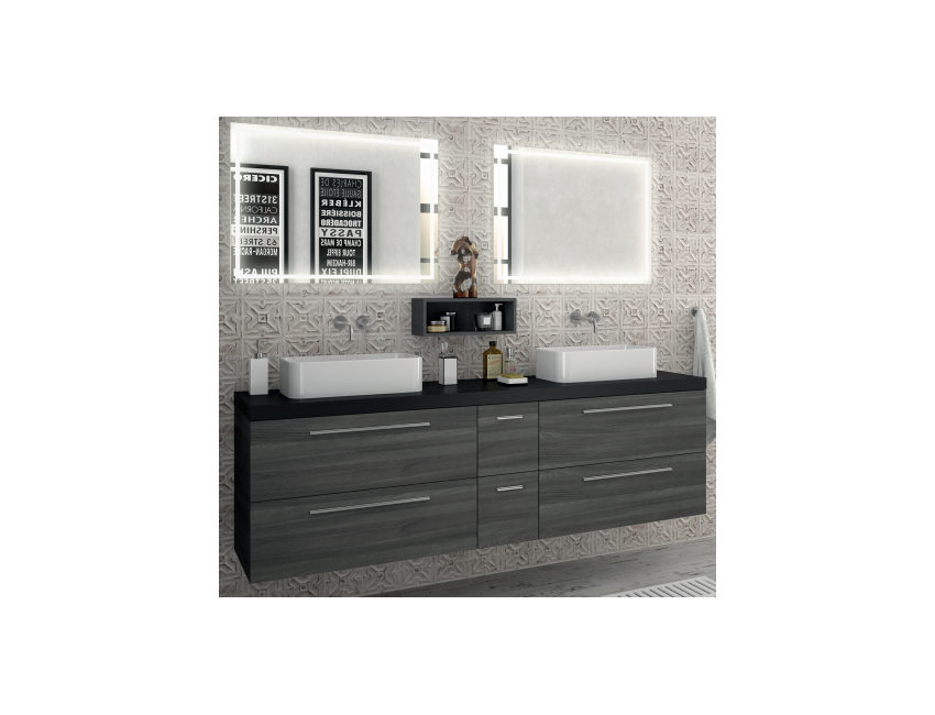 Mobile bagno sospeso 185 cm color alsazia con specchio