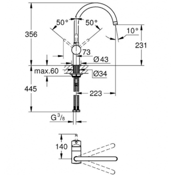 GROHE MISCELATORE BIDET EURODISC COSMO