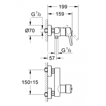 Grohe Concetto Miscelatore monocomando per doccia 32210001