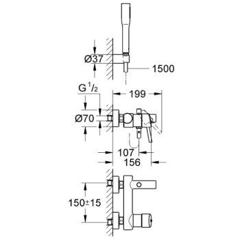 Grohe Concetto Miscelatore monocomando per vasca-doccia 32212001