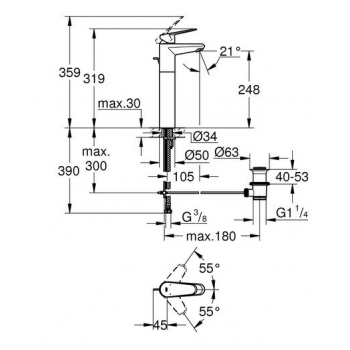 Grohe Miscelatore monocomando per Lavabo Eurodisc Cosmopolitan 23055002