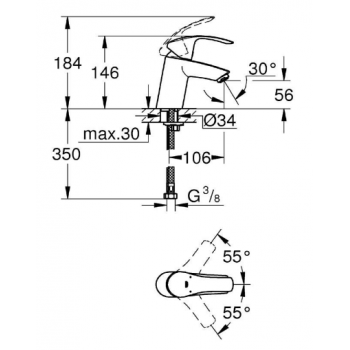 GROHE MISCELATORE BIDET EURODISC COSMO