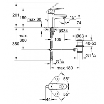 Grohe Miscelatore monocomando per Lavabo Europlus C 32612002