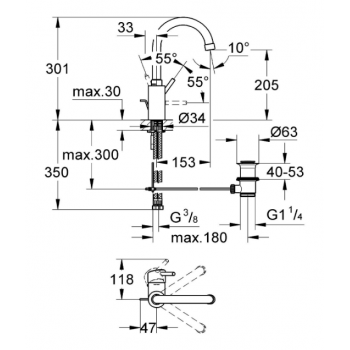 GROHE MISCELATORE BIDET EURODISC COSMO
