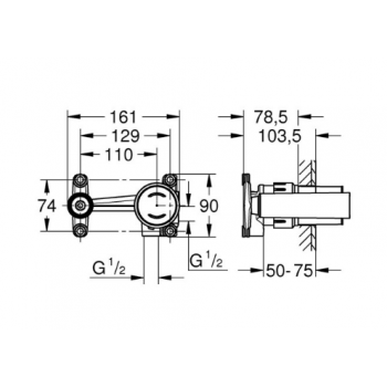 Grohe Corpo incasso per miscelatori monocomando Joy 23429000