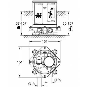 Grohe Corpo incasso a pavimento 45984001