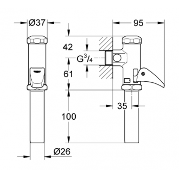 Grohe Flussometro automatico per WC 37139000
