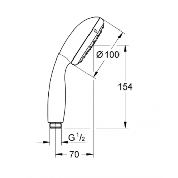Grohe Manopola doccia a 2 getti Tempesta 2759710E