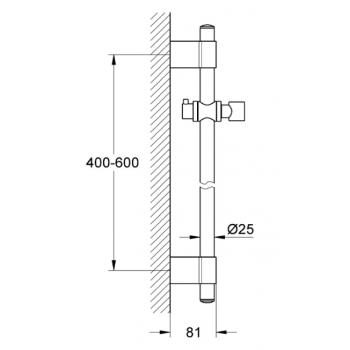 Grohe Rainshower Asta doccia 600 mm 28797001
