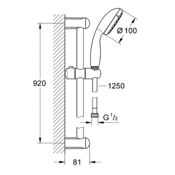 Grohe Set asta doccia a 2 getti Tempesta 27646001